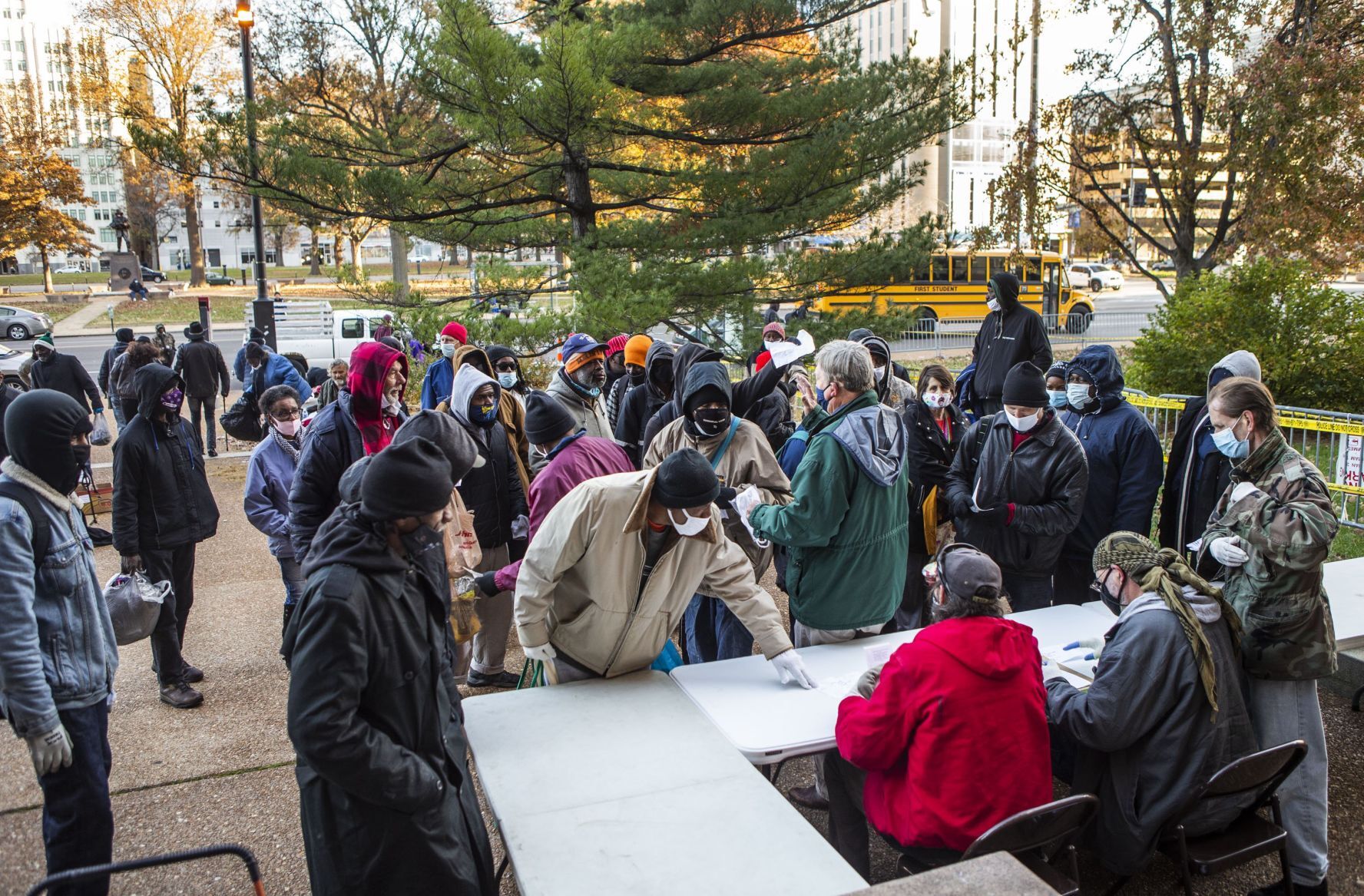 PPE and other resources distributed to the homeless at City Hall